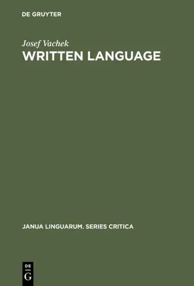 Vachek |  Written Language | Buch |  Sack Fachmedien