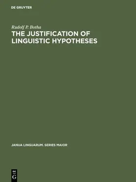 Botha |  The Justification of Linguistic Hypotheses | Buch |  Sack Fachmedien