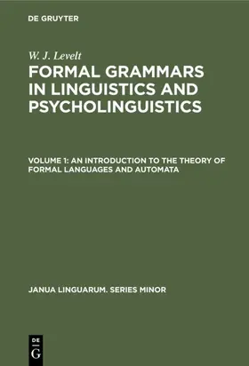 Levelt |  An Introduction to the Theory of Formal Languages and Automata | Buch |  Sack Fachmedien
