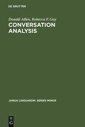 Guy / Allen | Conversation Analysis | Buch | 978-90-279-3002-6 | sack.de