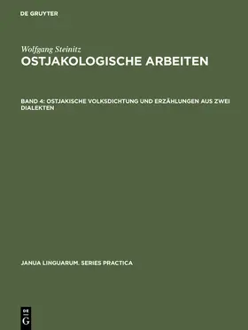 Lang / Steinitz / Sauer |  Ostjakische Volksdichtung und Erzählungen aus zwei Dialekten | Buch |  Sack Fachmedien