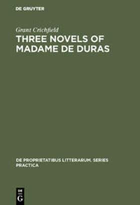 Crichfield |  Three novels of Madame de Duras | Buch |  Sack Fachmedien