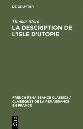 More |  La description de l'isle d'utopie | Buch |  Sack Fachmedien