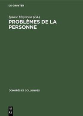 Meyerson | Problèmes de la personne | Buch | 978-90-279-7243-9 | sack.de