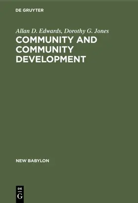 Jones / Edwards | Community and community development | Buch | 978-90-279-7512-6 | sack.de