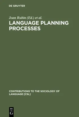 Rubin / Jernudd / Ferguson | Language Planning Processes | Buch | 978-90-279-7714-4 | www.sack.de