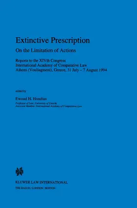 Hondius | Extinctive Prescription: On the Limitations of Actions | Buch | 978-90-411-0029-0 | www.sack.de