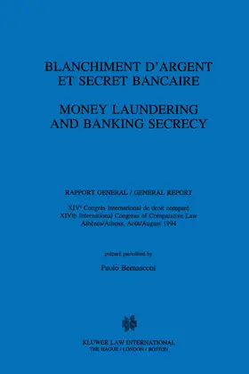 Bernasconi | Money Laundering and Banking Secrecy | Buch | 978-90-411-0150-1 | www.sack.de