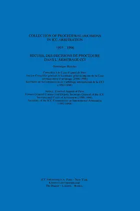 Hascher | Collection of Procedural Decisions in ICC Arbitration | Buch | 978-90-411-0413-7 | sack.de