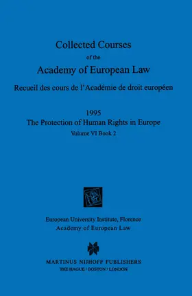  Collected Courses of the Academy of European Law 1995 Vol. VI - 2 | Buch |  Sack Fachmedien