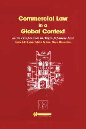 Rider / Tajima |  Commercial Law in a Global Context, Some Perspectives in | Buch |  Sack Fachmedien