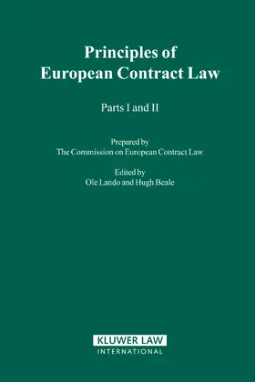 Lando / Beale |  The Principles Of European Contract Law, Parts I And II | Buch |  Sack Fachmedien