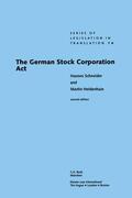 Schneider / Heidenhain |  The German Stock Corporation ACT, Second Edition | Buch |  Sack Fachmedien