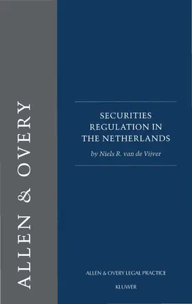 Van De Vijver |  Securities Regulation in the Netherlands | Buch |  Sack Fachmedien
