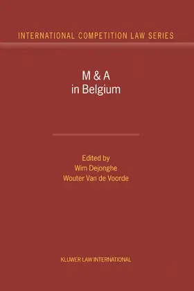 Dejonghe / Van De Voorde | M and a in Belgium | Buch | 978-90-411-1594-2 | sack.de