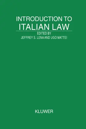 Lena / Mattei | Introduction to Italian Law | Buch | 978-90-411-1707-6 | sack.de