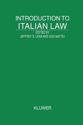 Lena / Mattei | Introduction to Italian Law | Buch | 978-90-411-1707-6 | sack.de