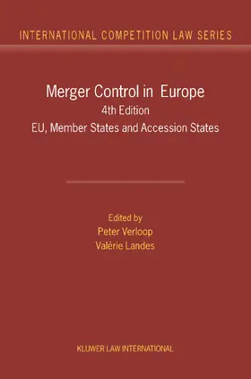 Verloop |  Merger Control in Europe: EU, Member States and Accession States | Buch |  Sack Fachmedien