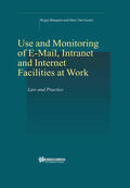 Blanpain / Van Gestel |  Use and Monitoring of E-mail | Buch |  Sack Fachmedien