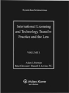 Liberman / Chrocziel / Levine |  International Licensing and Technology Transfer, Volume 1: Practice and the Law | Loseblattwerk |  Sack Fachmedien