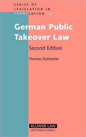 Stohlmeier | German Public Takeover Law | Buch | 978-90-411-2512-5 | sack.de