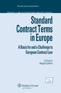 Collins |  Standard Contract Terms in Europe: A Basis for and a Challenge to European Contract Law | Buch |  Sack Fachmedien