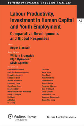 Blanpain / Bromwich / Rymkevich | Labour Productivity, Investment in Human Capital and Youth Employment: Comparative Developments and Global Responses | Buch | 978-90-411-3249-9 | sack.de