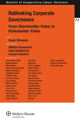 Blanpain | Rethinking Corporate Governance: From Shareholder Value to Stakeholder Value | Buch | 978-90-411-3450-9 | www.sack.de