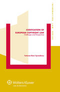 Synodinou |  Codification of European Copyright Law: Challenges and Perspectives | Buch |  Sack Fachmedien