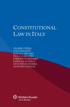 Onida / Balboni / Cartabia |  Constitutional Law in Italy | Buch |  Sack Fachmedien