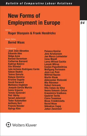 Blanpain / Hendrickx / Waas | NEW FORMS OF EMPLOYMENT IN EUR | Buch | 978-90-411-6239-7 | sack.de
