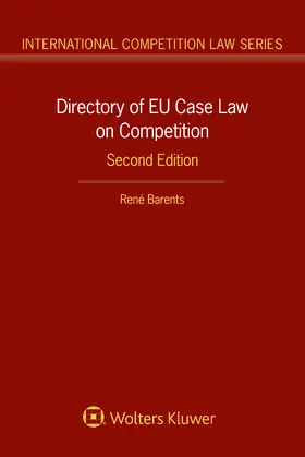 Barents | Directory of EU Case Law on Competition, | Buch | 978-90-411-8363-7 | sack.de