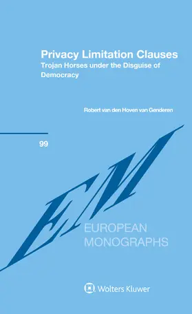 Van den Hoven van Genderen |  PRIVACY LIMITATION CLAUSES | Buch |  Sack Fachmedien