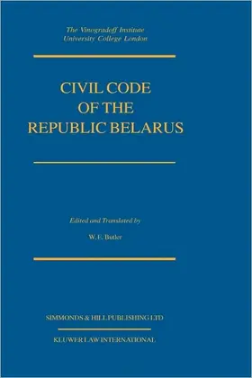 Butler |  Civil Code of the Republic Belarus | Buch |  Sack Fachmedien