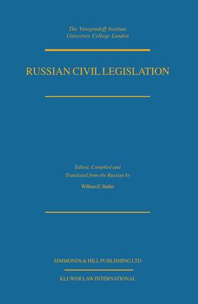Butler | Russian Civil Legislation, the Civil Code (Parts 1 & 2) & Other S | Buch | 978-90-411-9492-3 | sack.de