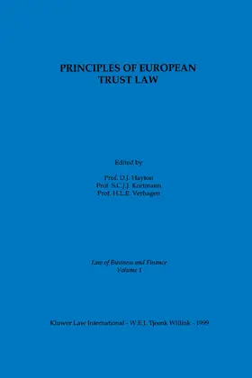 Hayton / Kortmann |  Principles of European Trust Law | Buch |  Sack Fachmedien