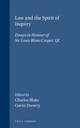 Blake / Drewry |  Law and the Spirit of Inquiry | Buch |  Sack Fachmedien