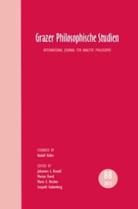 Brandl / David / Reicher |  Grazer Philosophische Studien, Vol. 88 2013: International Journal for Analytic Philosophy | Buch |  Sack Fachmedien