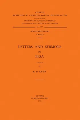 Kuhn |  Letters and Sermons of Besa: T. | Buch |  Sack Fachmedien