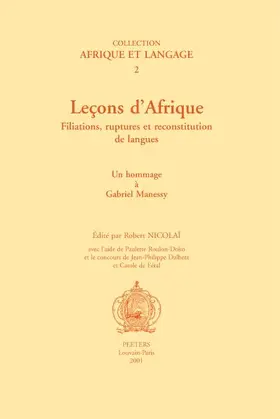 Nicolai / Nicolaï |  Lecons d'Afrique. Filiations, Ruptures Et Reconstititution de Langues | Buch |  Sack Fachmedien