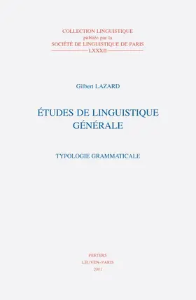 Lazard |  Etudes de Linguistique Generale: Typologie Grammaticale | Buch |  Sack Fachmedien