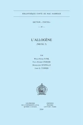 Funk / Poirier / Scopello |  L'Allogene (NH XI, 3) | Buch |  Sack Fachmedien