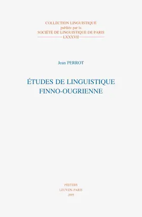 Perrot |  Etudes de Linguistique Finno-Ougrienne | Buch |  Sack Fachmedien