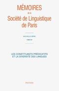 Peeters Publishers |  Les Constituants Predicatifs Et la Diversite Des Langues | Buch |  Sack Fachmedien