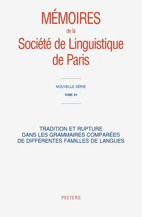  Tradition Et Rupture Dans Les Grammaires Comparees de Differentes Familles de Langues | Buch |  Sack Fachmedien