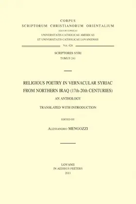 Mengozzi |  Religious Poetry in Vernacular Syriac from Northern Iraq (17th-20th Centuries). an Anthology: V. | Buch |  Sack Fachmedien