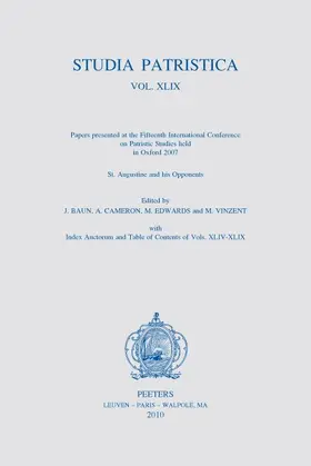 Vinzent / Baun / Cameron |  Studia Patristica. Vol. XLIX - St Augustine and His Opponents | Buch |  Sack Fachmedien