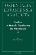 Lipinski |  Studies in Aramaic Inscriptions and Onomastics III: Ma'lana | Buch |  Sack Fachmedien