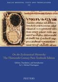 Harrington |  On the Ecclesiastical Hierarchy: The Thirteenth-Century Paris Textbook Edition | Buch |  Sack Fachmedien