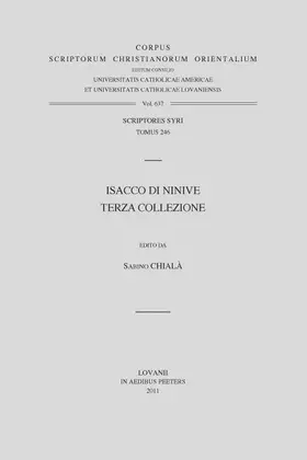 Chiala / Chialà |  Isacco Di Ninive. Terza Collezione: T. | Buch |  Sack Fachmedien